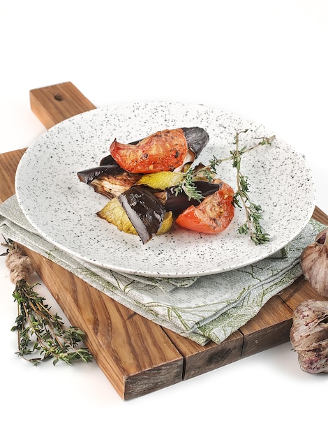 plating with fresh ingredients